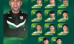 تشكيلة الأولمبي العراقي بمواجهة كمبوديا الأخيرة، ضمن تصفيات كأس آسيا دون 23 عاماً.